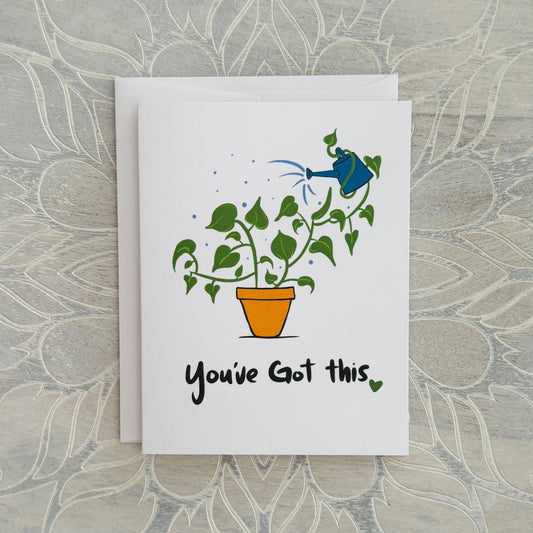 Self-Care Plant greeting card