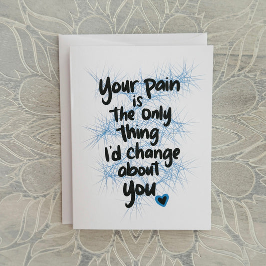 Pain support greeting card