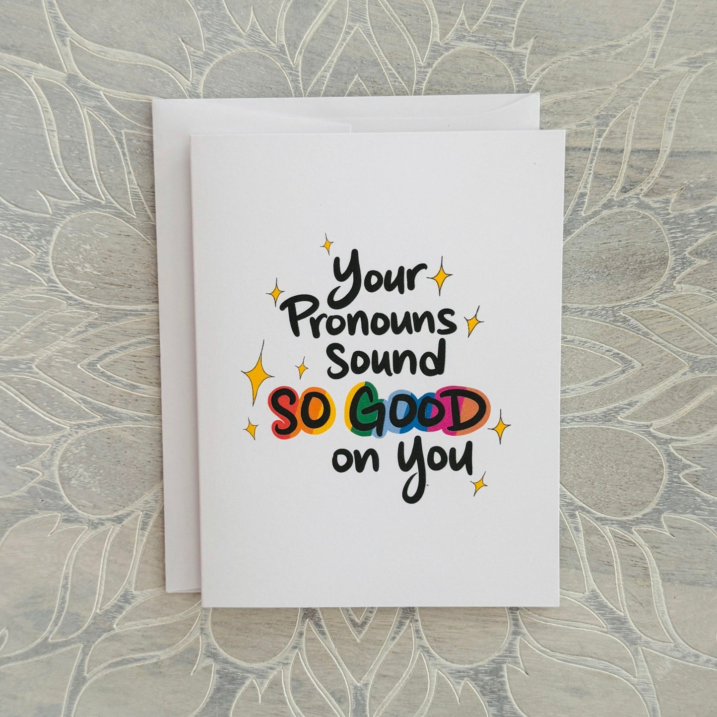 Pronoun Support greeting card