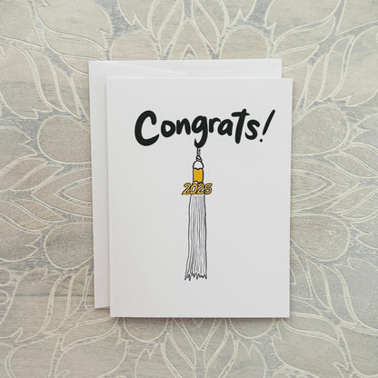 2025 Congrats Graduation Tassle greeting card