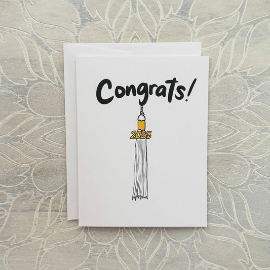 2025 Congrats Graduation Tassle greeting card