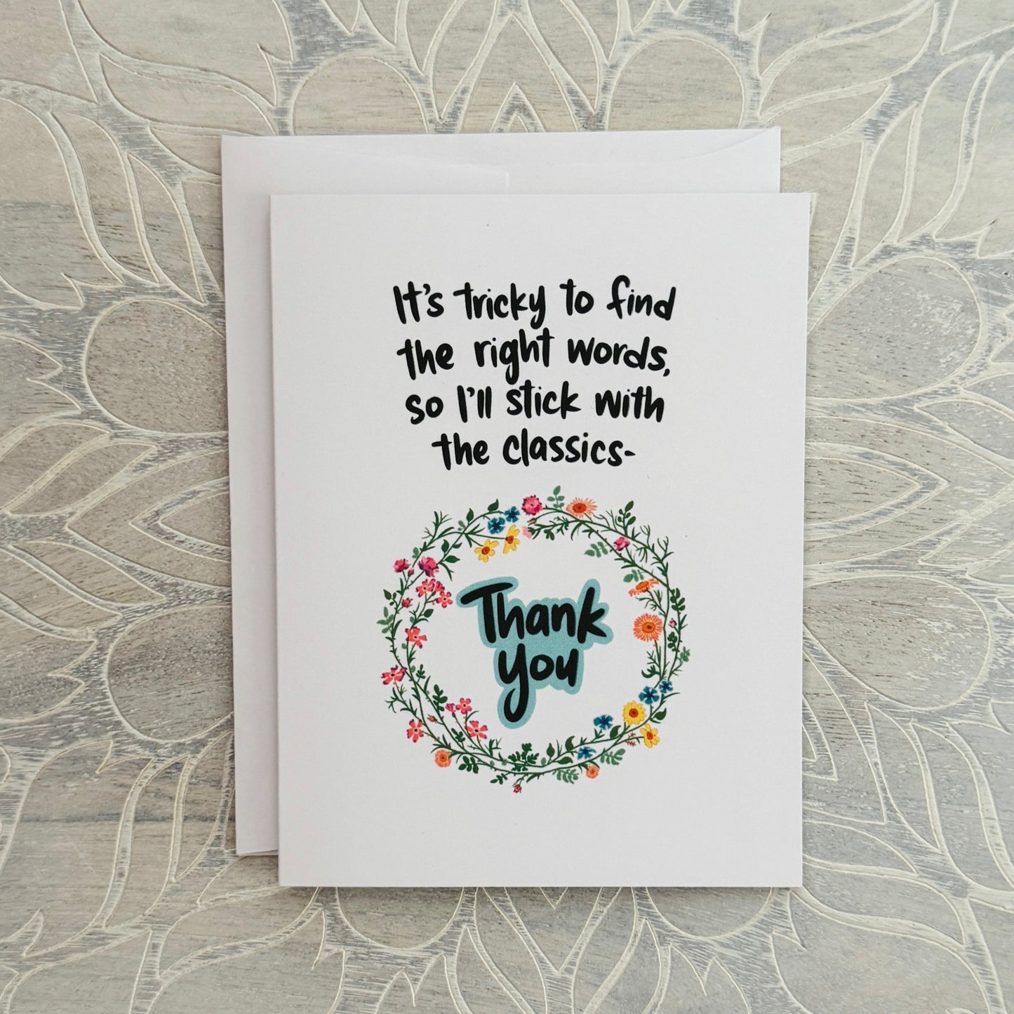 A Classic Thank You greeting card