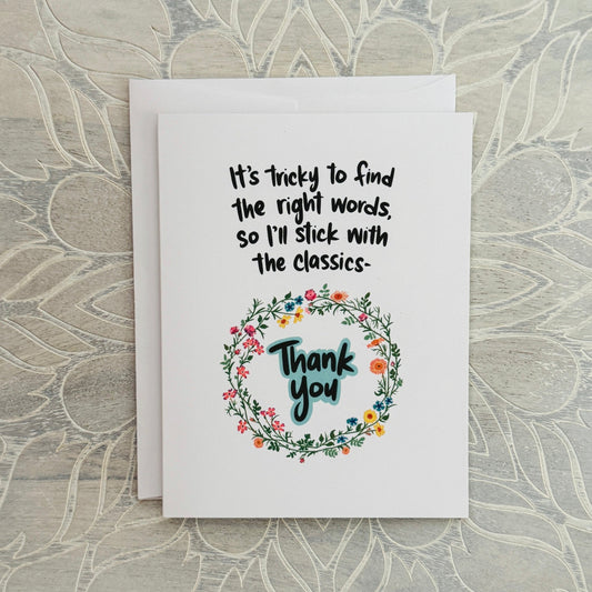 A Classic Thank You greeting card