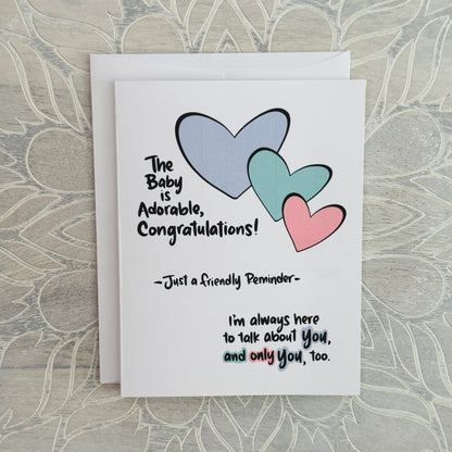 Post-Partum Mom check-in greeting card