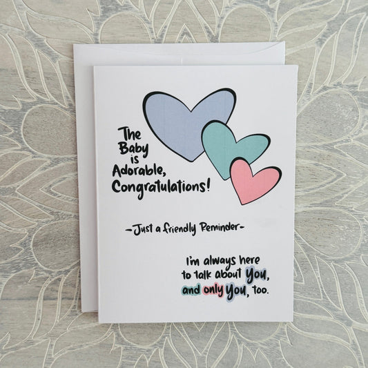 Post-Partum Mom check-in greeting card