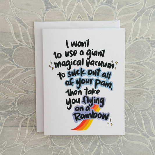 Magical Vacuum Pain support greeting card