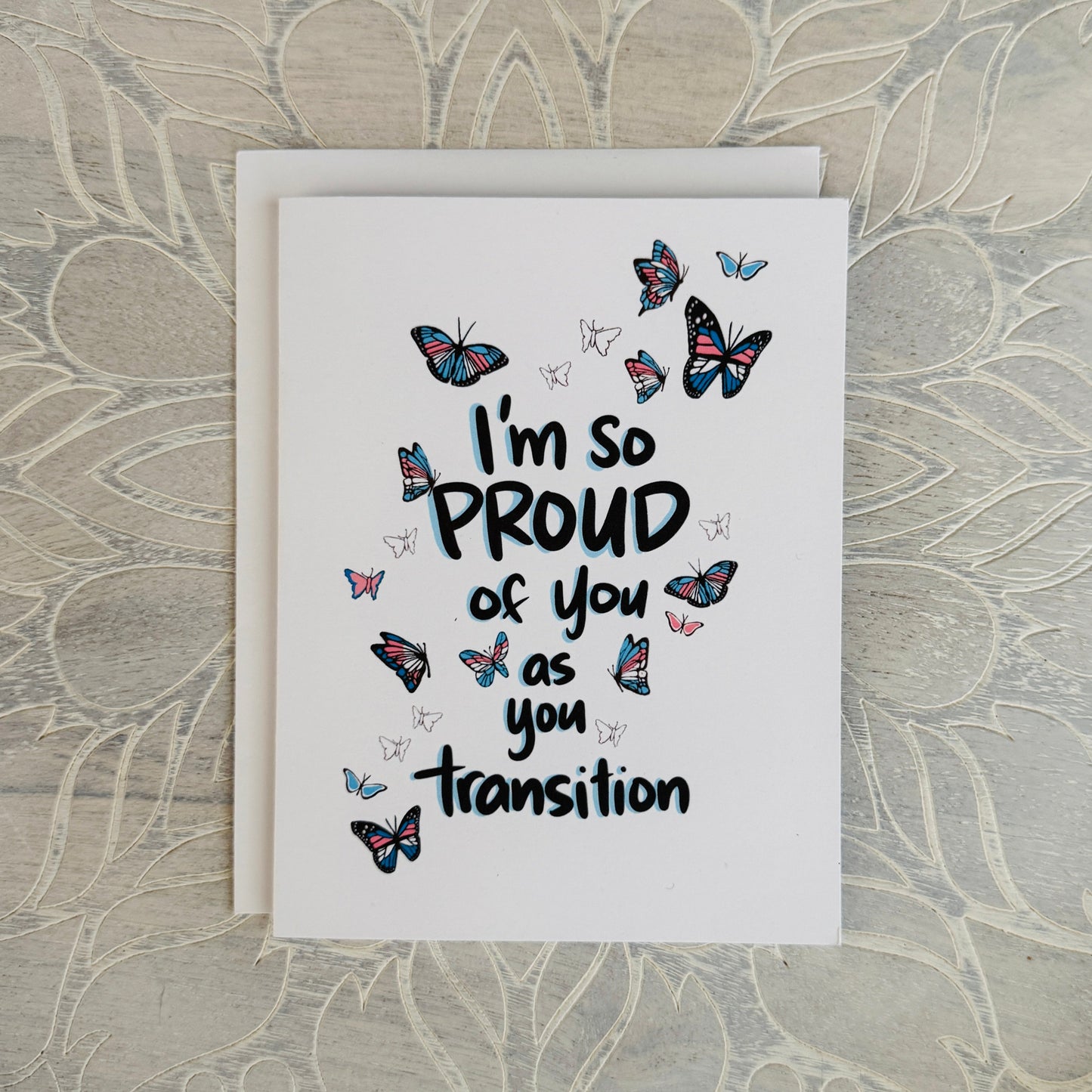 Transition Butterflies greeting card