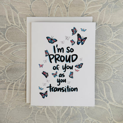 Transition Butterflies greeting card