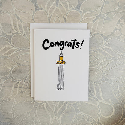 2026 Congrats Graduation Tassle greeting card