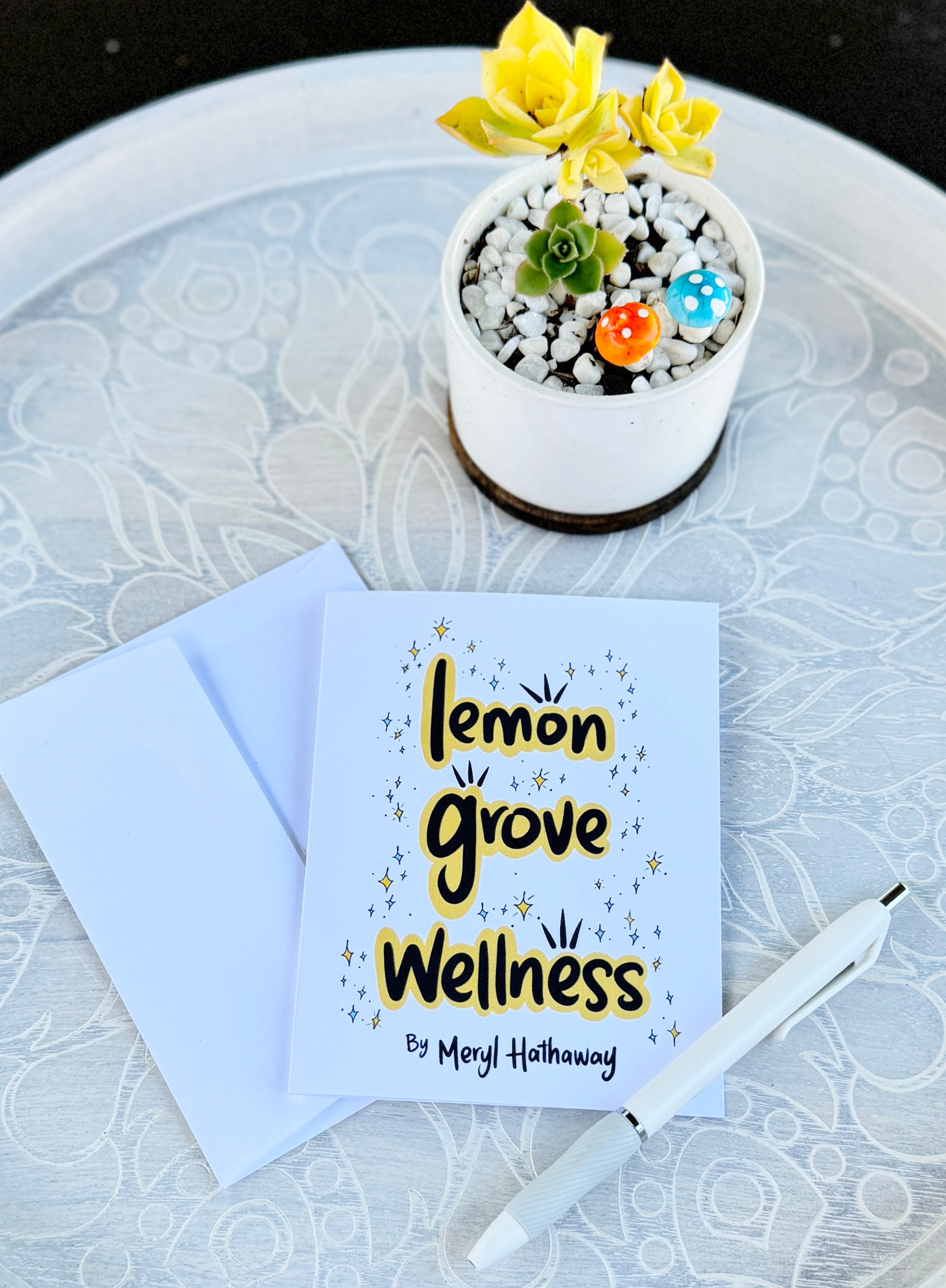 succulents and sunshine id cards Sunshine on Succulent greeting card – Lemon Grove Wellness